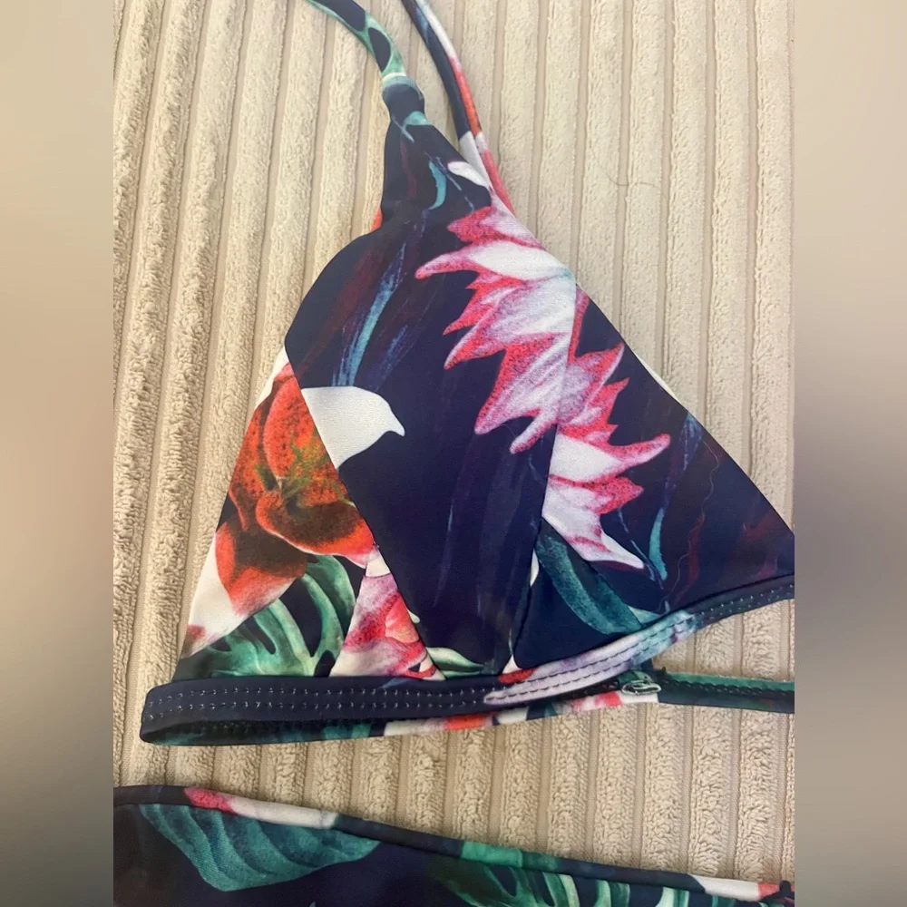 Tropical Floral Triangle Bikini Small